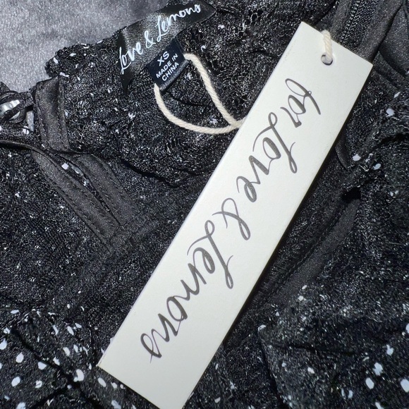 For Love & Lemons Lelia Mini Dress in Black Size XS New with tag - Picture 12 of 16
